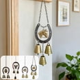 thumbnail image 7 of Large Horseshoe Wind Chime Horseshoe Wind Chime Outdoor Metal Garden Decor Wind Chimes Home Patio Courtyard Terrace Decoration Melodious Sound Lucky Charm Gift Bronze Color Big Wind Chime, 7 of 7
