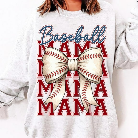 Baseball Mama Sweatshirt, Retro Coquette Bow Baseball Sweatshirt, Game Day Sweatshirt for Moms, Cute Baseball Mom Outfit, Sporty & Stylish Tee