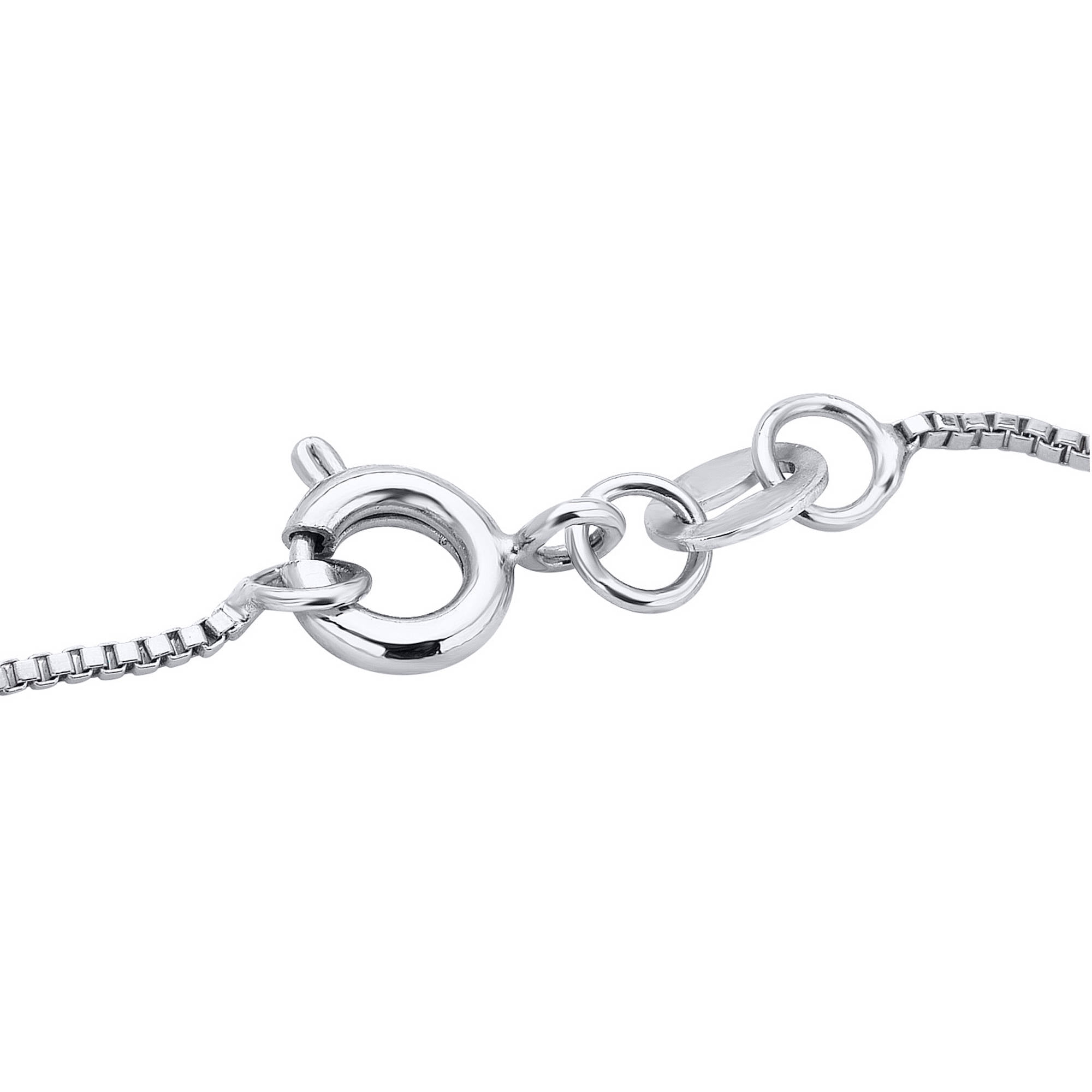 1/4 Carat T.W. Diamond Sterling Silver Cluster Pendant, 18" Chain