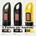 thumbnail image 5 of Hand Crank Rechargeable Flashlight,Solar LED,Outdoor Emergency,Camping,Carabiner(Black)[Energy Class A++], 5 of 5