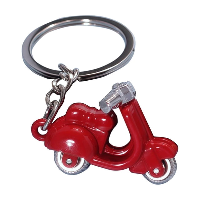Llavero con colgante de motocicleta, creativo y genial, de simulación de coche eléctrico, de metal, con forma de llavero, regalo conmemorativo.