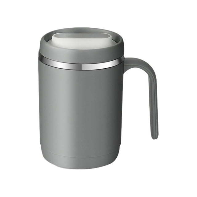 Pisexur Batería de cocina Taza térmica con asa y tapa deslizante, resistente a salpicaduras, 500 ml. Fabricada en acero inoxidable de doble pared al vacío, mantiene l para la cocina del hogar