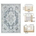 thumbnail image 4 of RUGKING Area Rug 5x7 Gray Traditional Carpet Foldable Oriental Medallion Pattern Non Slip Indoor Thin Rug for Living Room Bedroom, 4 of 8