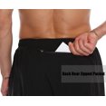 thumbnail image 3 of FEDTOSING Men's 5" Workout Running Shorts Black Quick Dry Athletic Shorts With Pockets, 3 of 5