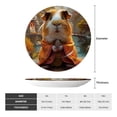 thumbnail image 2 of Salouo Valley Meditating Guinea Pig Pattern Bone China Decorative Plate,Holiday Decor Decorative Ceramic Plates with Stand Elegant Home DéCor for Hallway/Living Room/Bedroom-7in, 2 of 6