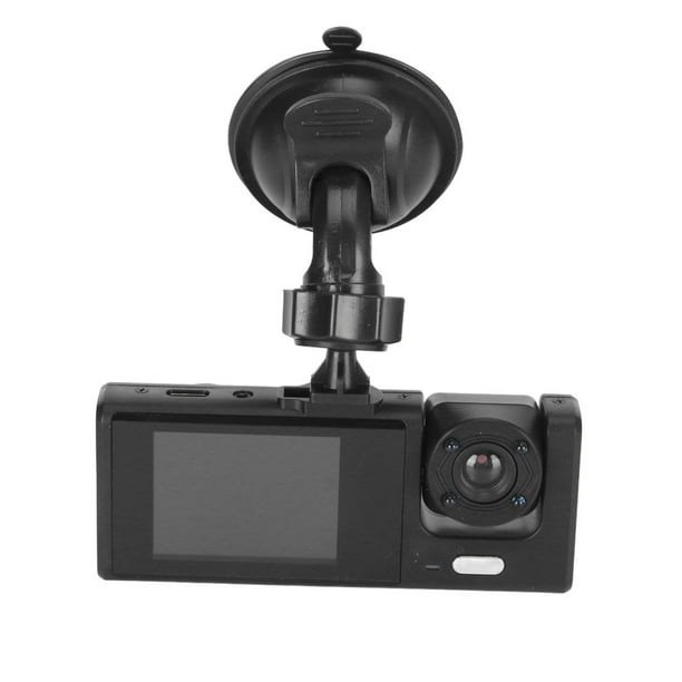 Cámara de tablero con 3 lentes, grabadora de conducción para automóvil con visión nocturna por infrarrojos, grabación en bucle, sensor G, ahorro de emergencia