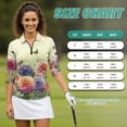 thumbnail image 7 of Uorisanigo Butterfly Flower Women's 3/4 Sleeve Golf Top Comfortable Stylish Women's Dry-Fit Golf Polo Shirts Fashion Zipper Neck Pullover Casual Versatile Workout Tops Daily Wear, 7 of 7
