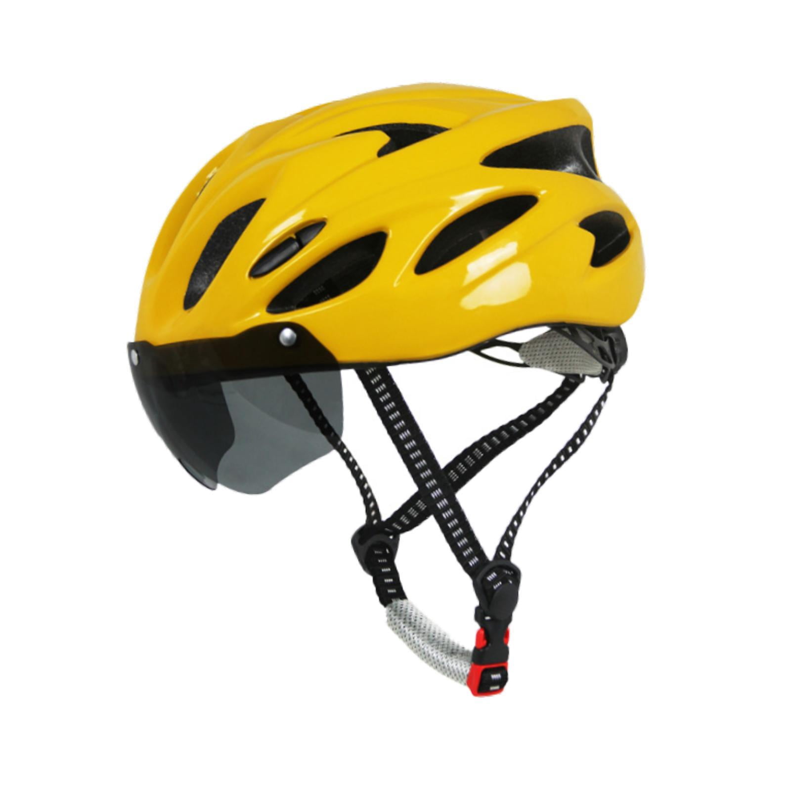 amleso Bike Helmet for Adults for Men Women Portable Fit Head Circumference 54-62cm Yellow