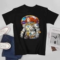 thumbnail image 3 of Ginger Hair Space Women Astronaut T-shirt Tee Oversized SF style Short Sleeve Top, 3 of 4