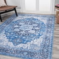 thumbnail image 6 of JONATHAN Y WASHABLE 4 x 6 Area Rug, Maris Ornate Medallion - Blue/Navy, WSH109B-4, 6 of 7
