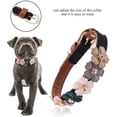 thumbnail image 3 of Collar para mascotas con decoración floral, ajustable, de cuero sintético PU, para perros y gatos, tanto pequeños como medianos (1,3 * 42 cm - Negro)., 3 of 5