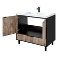thumbnail image 4 of Cutler Kitchen and Bath London 30" Wood/Cultured Marble Bathroom Vanity in Black, 4 of 5