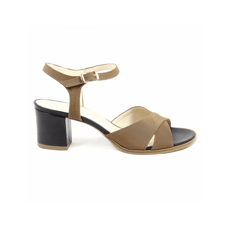 V 1969 Italia Womens Ankle Strap Sandal Taupe VERA Taupe 40 IT - 10 US