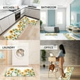 thumbnail image 6 of Sunflower Kitchen Rugs Mats Set of 2 Anti Fatigue Farmhouse Sunflower Kitchen Rug for Floor Washable Kitchen Rugs Non-Slip Waterproof Memory Foam Cushioned Comfort Standing Mats 17.3x28+17.3x47 Inch, 6 of 6
