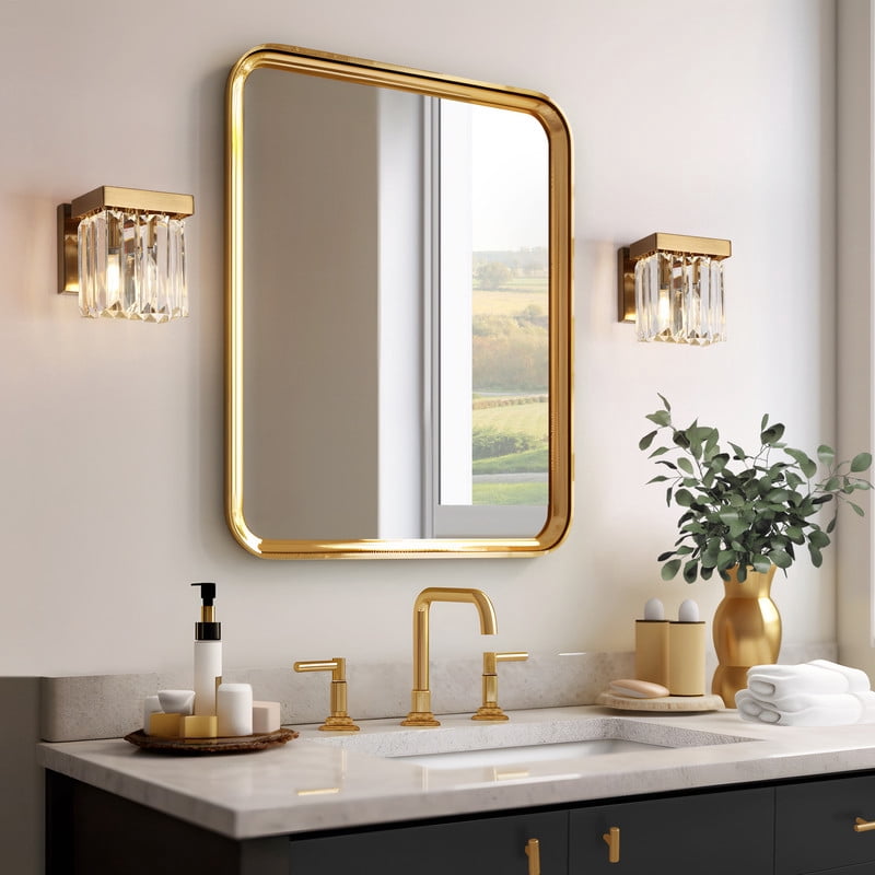 LNC Modern Gold Crystal Indoor Wall Light,suitable for bedroom,bathroom,living room,dining room