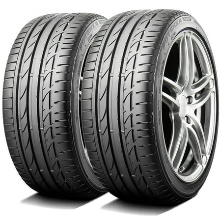 Pair of 2 (TWO) Bridgestone Potenza S001 RFT 225/40R19 93Y XL (*) Performance Run Flat Tires Fits: 2015-23 Mercedes-Benz C300 4Matic, 2017-23 BMW 330i Base