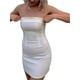 thumbnail image 2 of VISgogo - Vestido corto ajustado con hombros descubiertos y color sólido a la moda para mujer VISgogo moda, 2 of 7