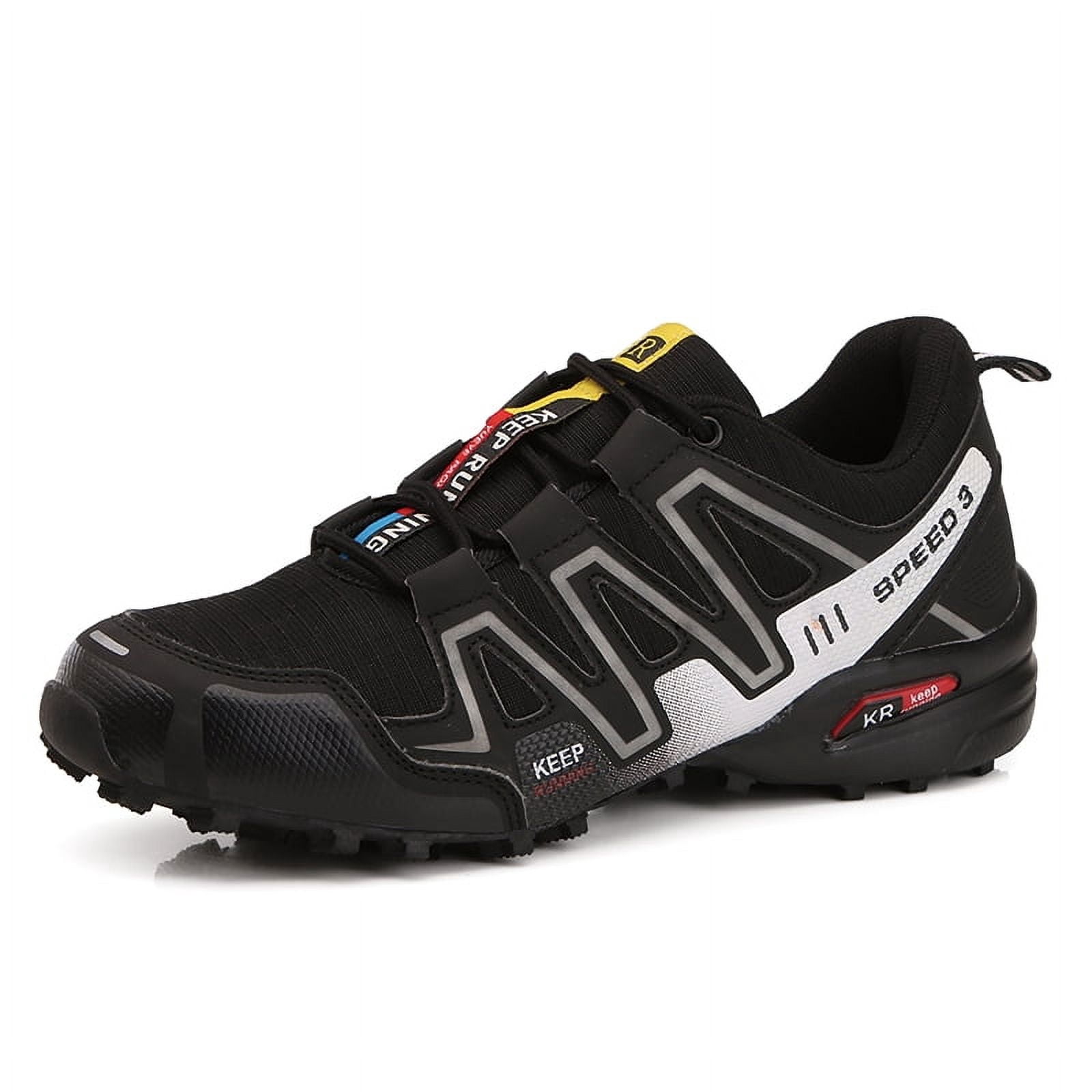 Summer Mesh Breathable Men Mountain Hiking Shoes Lightweight Flexible Non Slip Outdoor Sneakers Wear Resistant Cushioned Walking Footwear for Wilderness Trekking Sports