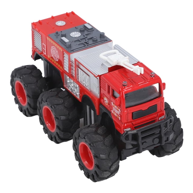 Juguetes De Motor De Bomberos Fundidos A Escala 1:16, Modelo De Camión De aleación, Figuras De Vehículos De Bomberos Grandes Realistas Con 6 Ruedas Para Colección, Juego