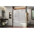 thumbnail image 4 of DreamLine Infinity-Z 56-60 in. W x 60 in. H Clear Sliding Tub Door in Chrome with White Acrylic Backwall Kit, 4 of 14