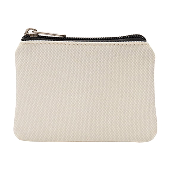 Mepaouo Canvas Wallet for Women Men Small Mini Coin Pocket Pack Lightweight Purse with Zipper