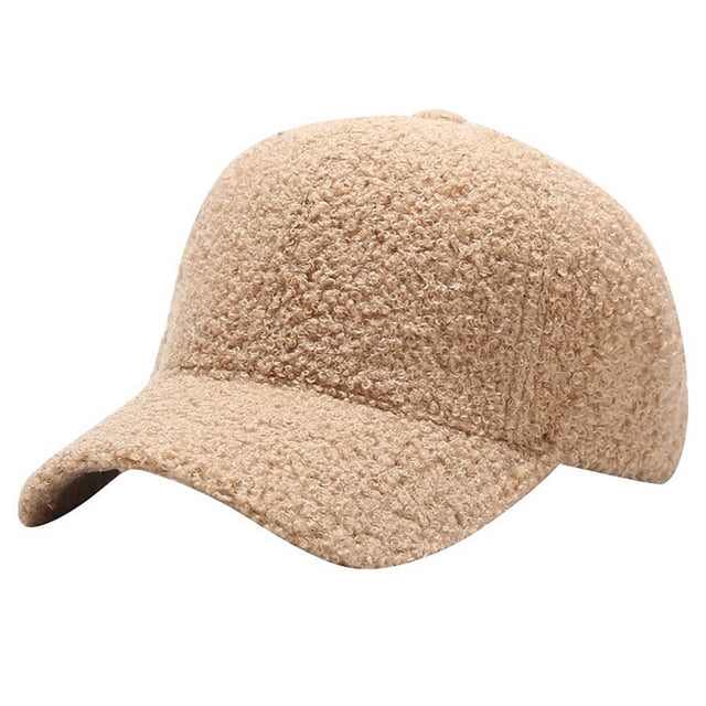 Gorras de béisbol de lana de cordero, cálidas, de felpa, estilo hip hop, para hombres, mujeres y viajes al aire libre