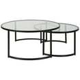 thumbnail image 3 of Uttermost Rhea Iron and Tempered Glass Nesting Coffee Tables in Black (Set of 2), 3 of 6