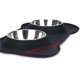 thumbnail image 3 of Cuencos para perros Zhivalor 2 cuencos de acero inoxidable color negro, 3 of 5