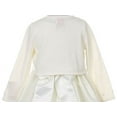 thumbnail image 3 of Little Girls Sweater Style Knit Cotton Bolero Pearl Jacket Ivory Size S (2-4), 3 of 4