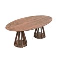 thumbnail image 2 of Sturdy Ellipse Wooden Dining Table / Accommodates 6 for Meetings and Meals, 2 of 3