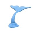 thumbnail image 2 of Rustic Light Blue Cast Iron Decorative Whale Tail Hook 5" - Beach Decoration - Vintage Cast Iron Decor - Coastal Living, 2 of 2