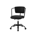 thumbnail image 5 of Walker Edison Modern 31” Adjustable Woven Fabric Desk Chair, Black, 5 of 10