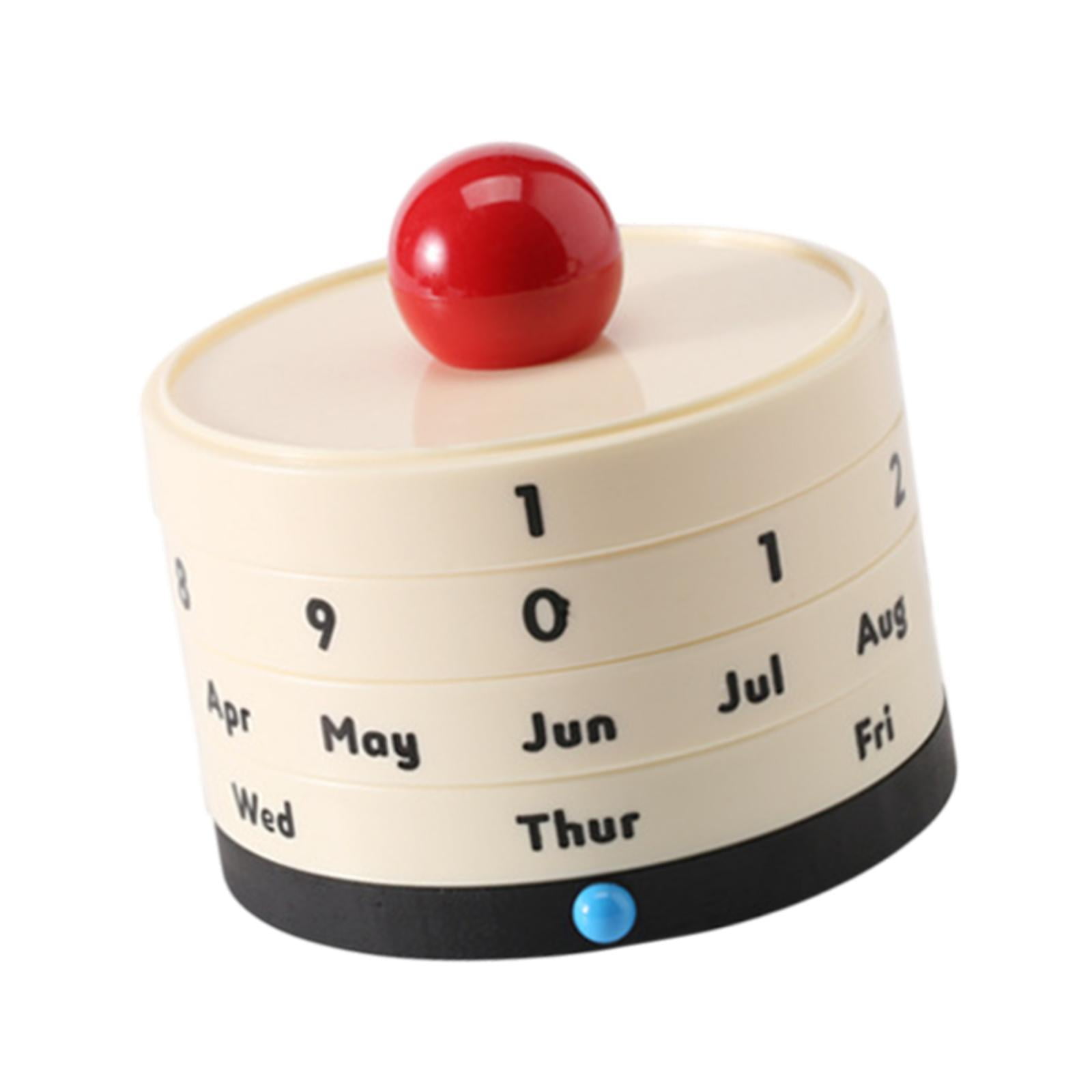 Zxpjkyu Desk Calendar Perpetual Calendar Desktop Accessory Small Cute Decoration Modern beige