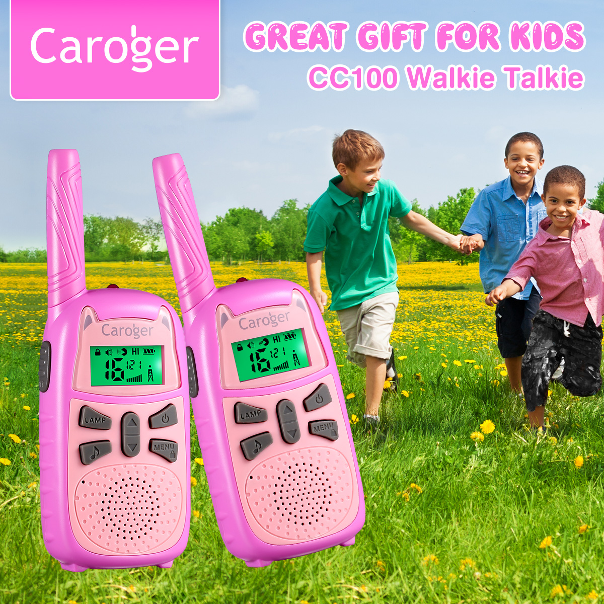 Walkie Talkies,2ps Kids Caroger CC100 Two Way Radio, FRS 462467MHz 22
