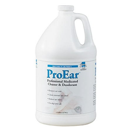 Professional ProEar Medicated Pet Dog Cat Ear Cleaner Cleans & Reduces Odors(1 Gallon (Best Way To Clean My Ears)