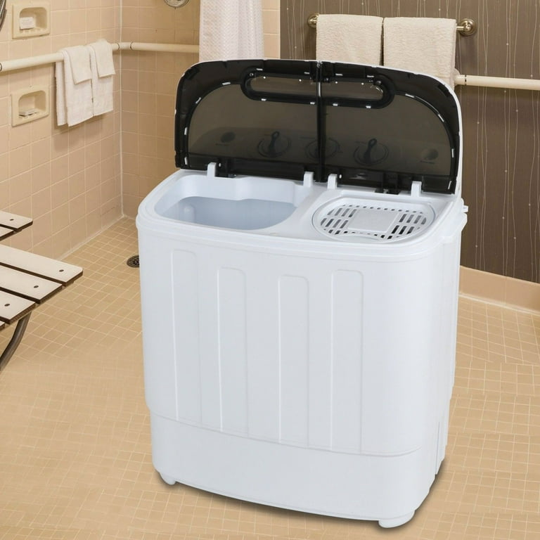 Zeny Mini Twin Tub Portable Compact Washing Machine Washer Spin Dry Cycle- 13lbs Capacity