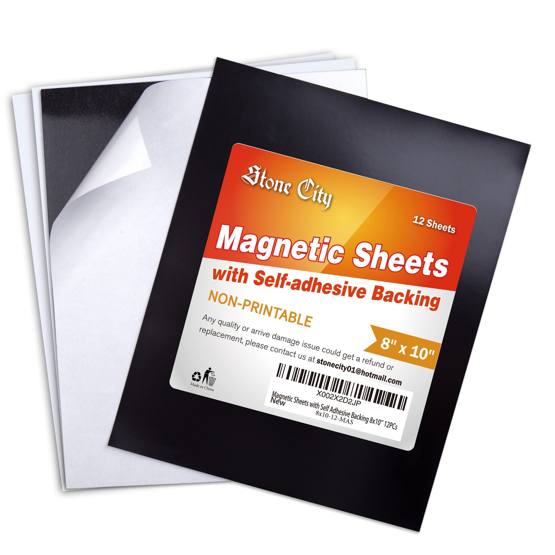  Magnetic Sheets with Adhesive Backing, 8 x 10, 5
