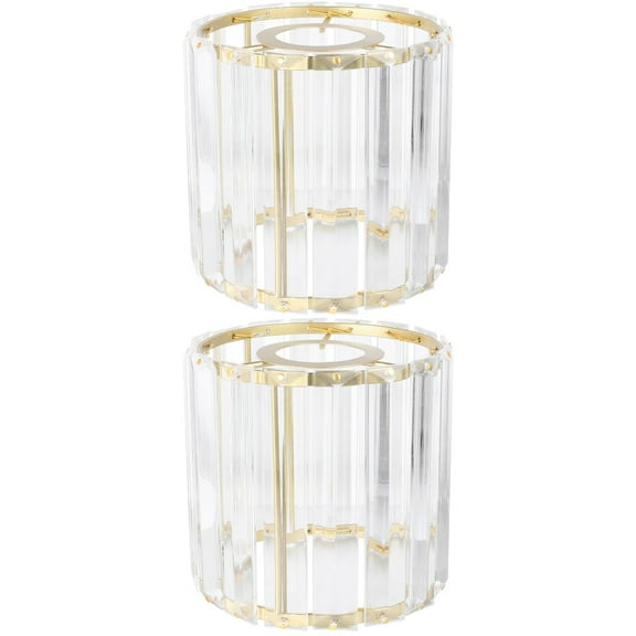 Masteelf 2pcs Clear Lightshade Cylinder Shaped Shade Lighting Replacement Light Shade for Wall Sconce Pendant Light Fixture