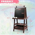 thumbnail image 3 of Signature Fitness 3-in-1 Kids Art Easel，Double-Sided Wooden Easel，with Chalkboard, Whiteboard, Paper Roll, 2-Tier Rack & 2 Storage Boxes, 3 of 6