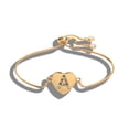 thumbnail image 2 of Xihbxyly Pulsera de 26 Letras con Forma de Corazón de Melocotón y Circonitas para Mujer, 2 of 3
