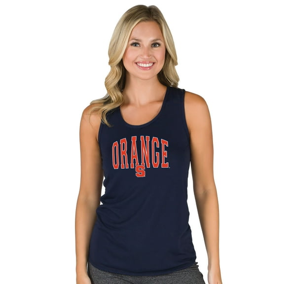Women's College Concepts Navy Syracuse Orange Marathon Racerback Tank Top