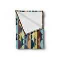 thumbnail image 2 of Retro Soft Flannel Fleece Throw Blanket, Composition of Vertically Aligned Colorful and Polka Dotted Circles and Stripes, Cozy Plush for Indoor and Outdoor Use, 50" x 60", Multicolor, by Ambesonne, 2 of 5