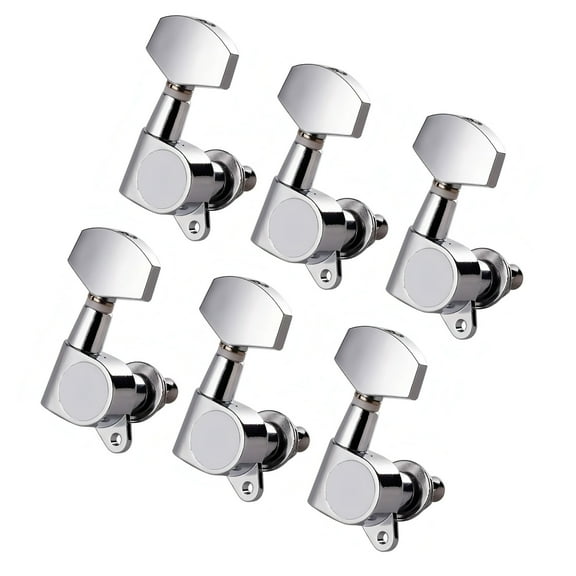 6Pcs Guitar Machine Head Knobs Tunings Key Zincs Alloy Guitar String Tunings Peg for Acoustic or Electric Guitar
