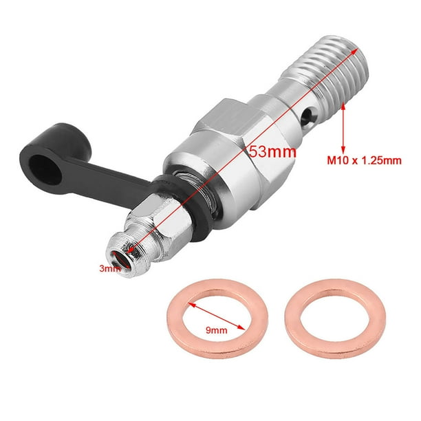 Freno Tornillo de purga de freno Acouto Tornillo de purga Cilindro maestro de freno de motocicleta Pinza Aluminio Cuatro colores Apto para la mayoría de los modelos del mercado ANGGREK Otros