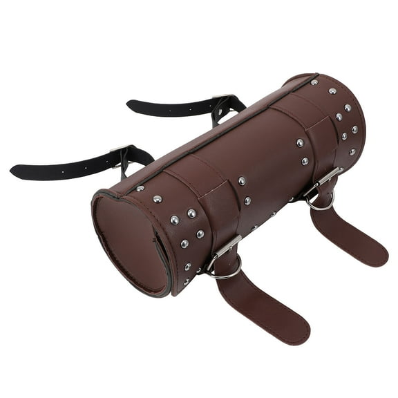 Pretyzoom 1Pc Motorbike Tail Bag Brown Wear Resistant Storage Accessory