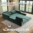 thumbnail image 3 of 106" Convertible Sofa Bed Cloud Modular Sectional Sofa, Modern Deep Seat Folding Sofa for Living Room, Bedroom, No Assembly Required, Corduroy Fabric, Flexible Configurations, 3 of 9