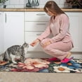 thumbnail image 3 of Pioneer Flower Floral Print Pattern Kitchen Rugs Sets Of 2,Anti Fatigue Kitchen Mat Rugs Non Slip Washable,Decorative Kitchen Floor Mats for Kitchen,Sink,Laundry,17"x30"+17"x47", 3 of 7