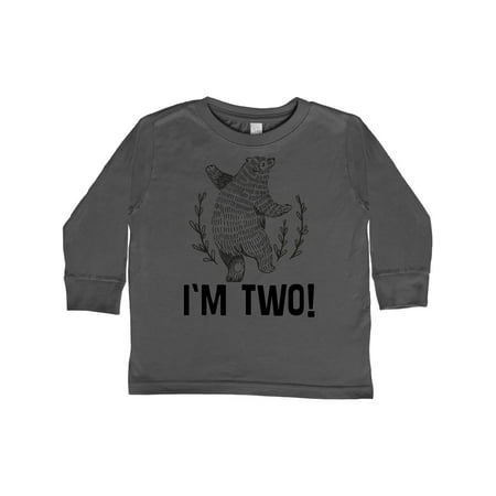 

Inktastic 2nd Birthday Bear 2 Year Old Boy Gift Toddler Boy or Toddler Girl Long Sleeve T-Shirt