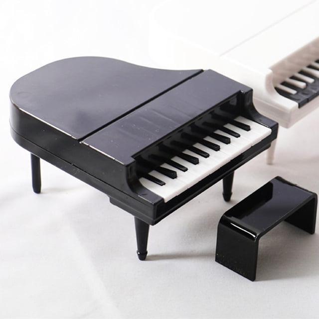 Modelo en Miniatura de Plástico, con Partitura, Modelo de Instrumento Musical, Adorno de Muebles de ecoración Negro Hugo Piano en miniatura