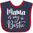 thumbnail image 3 of Inktastic Mama is My Bestie Boys or Girls Baby Bib, 3 of 4
